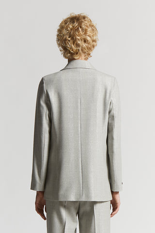 Wool-blend flannel blazer