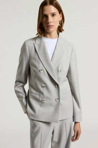 Stretch viscose wool blazer