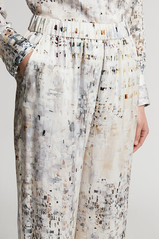 Viscose satin trousers