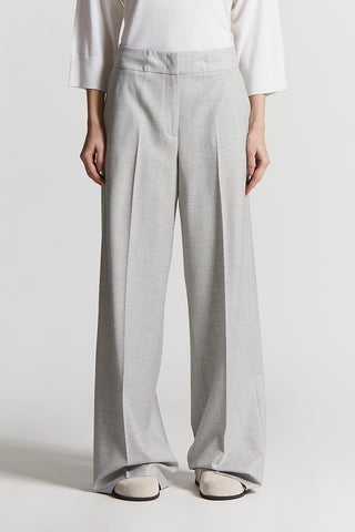 Micro-houndstooth palazzo trousers