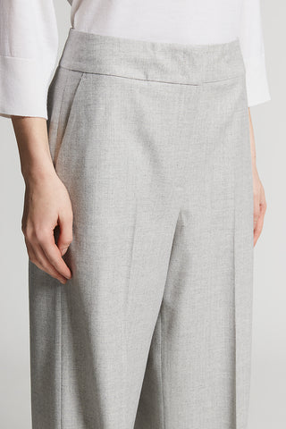 Micro-houndstooth palazzo trousers