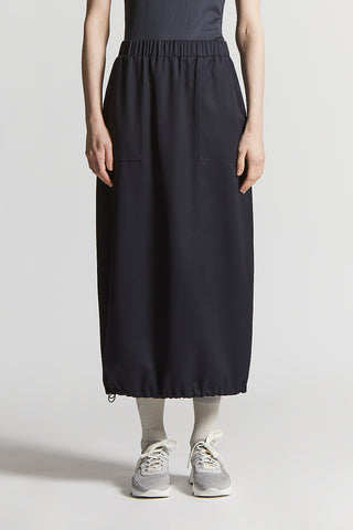Pure wool gabardine skirt