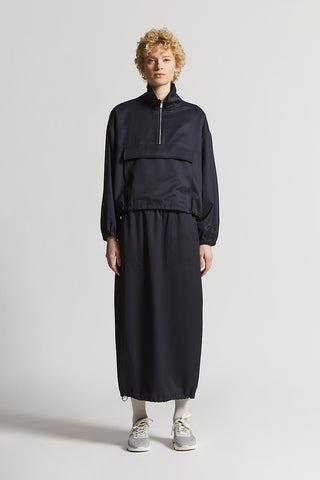 Pure wool gabardine skirt