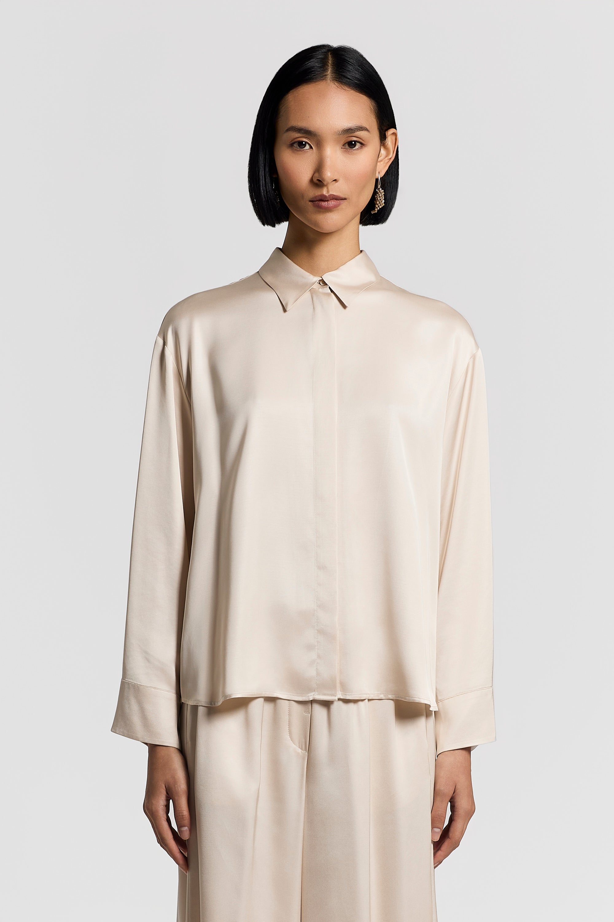 Viscose satin shirt | Peserico
