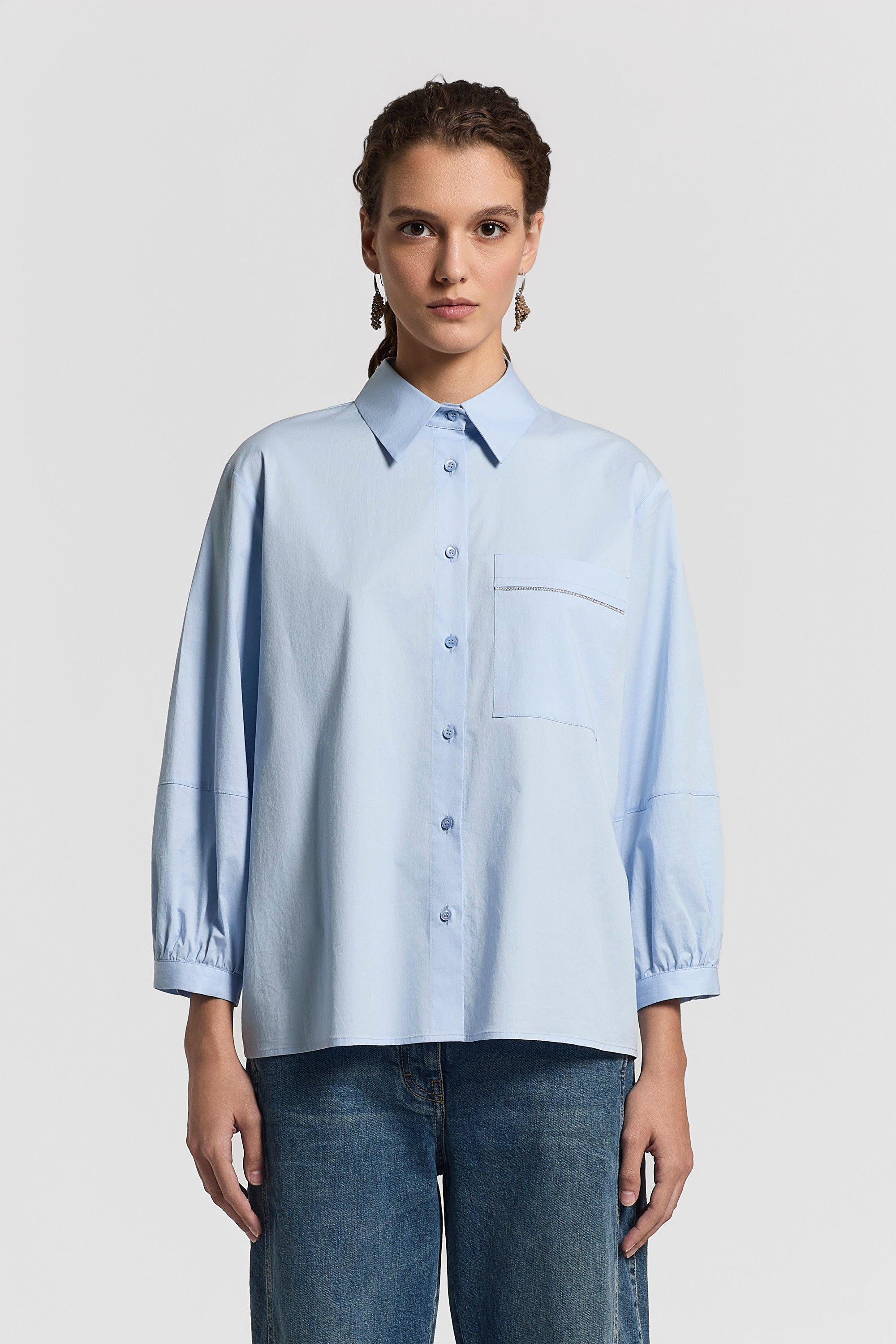 Sail-hand cotton shirt | Peserico