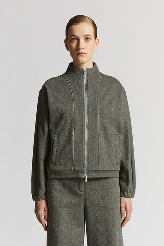 Lurex cotton sweatshirt
