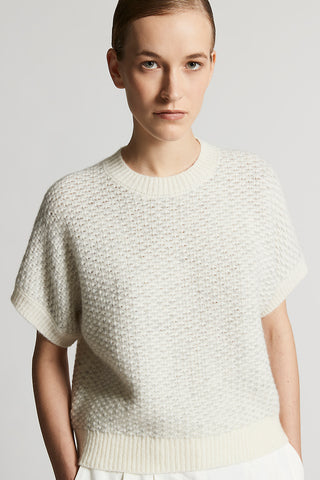 Lurex and blown alpaca sweater