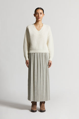 Lurex and blown alpaca sweater