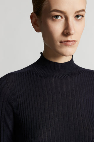 Cashmere and silk rib-knit sweater