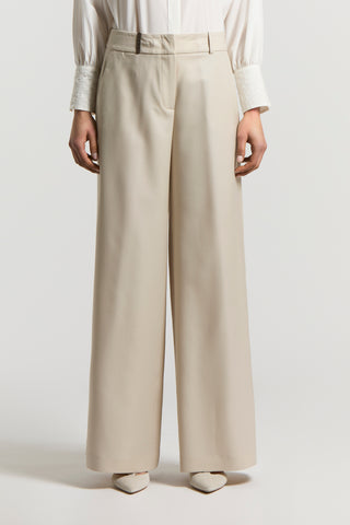 Pure wool twill trousers