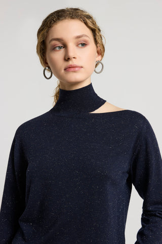Wool and alpaca yarn sweater