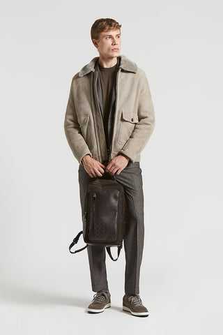 Zegna mouliné wool trousers