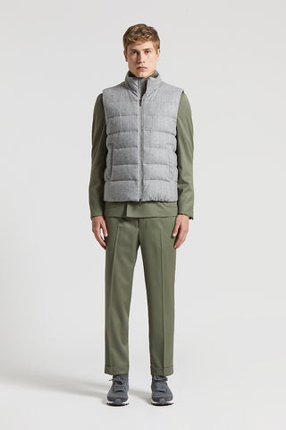 Technical wool gabardine trousers