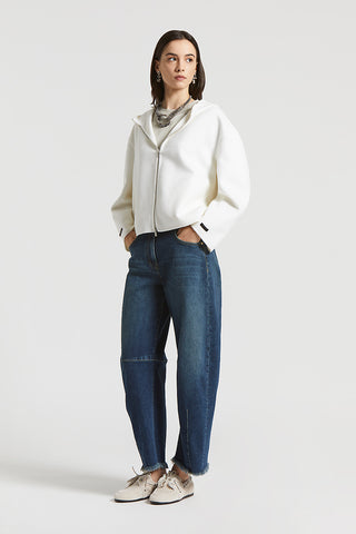 Washed stretch cotton jeans