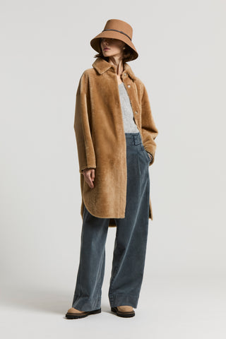 Garment-dyed cotton twill trousers