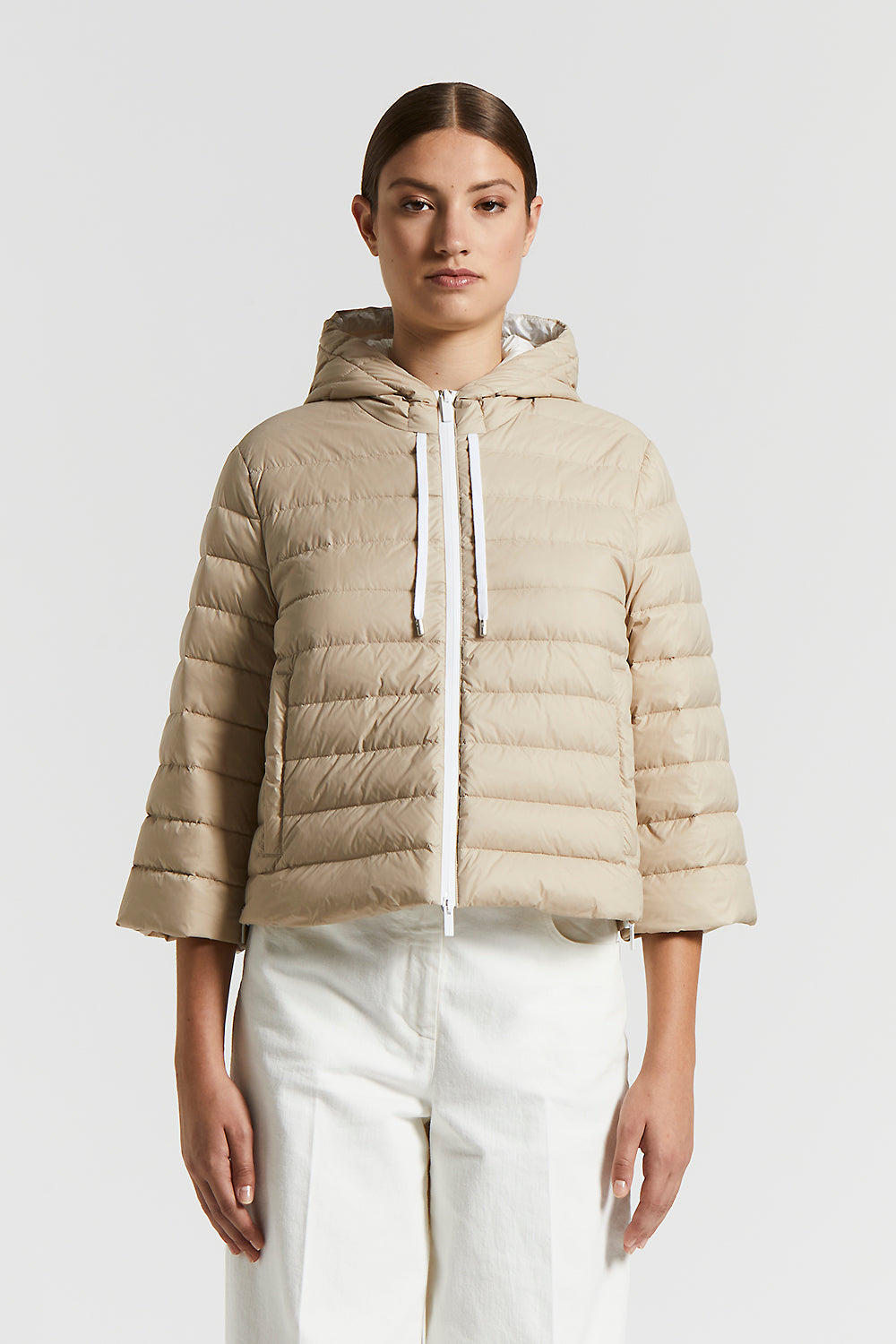 ダウンジャケット・コート Peserico Hooded Down Coat Peserico Down Coat | Blue | FARFETCH JO