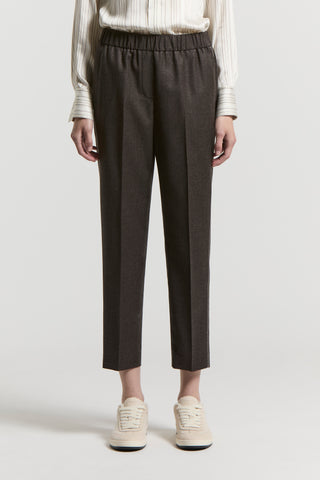 Lurex wool flannel trousers