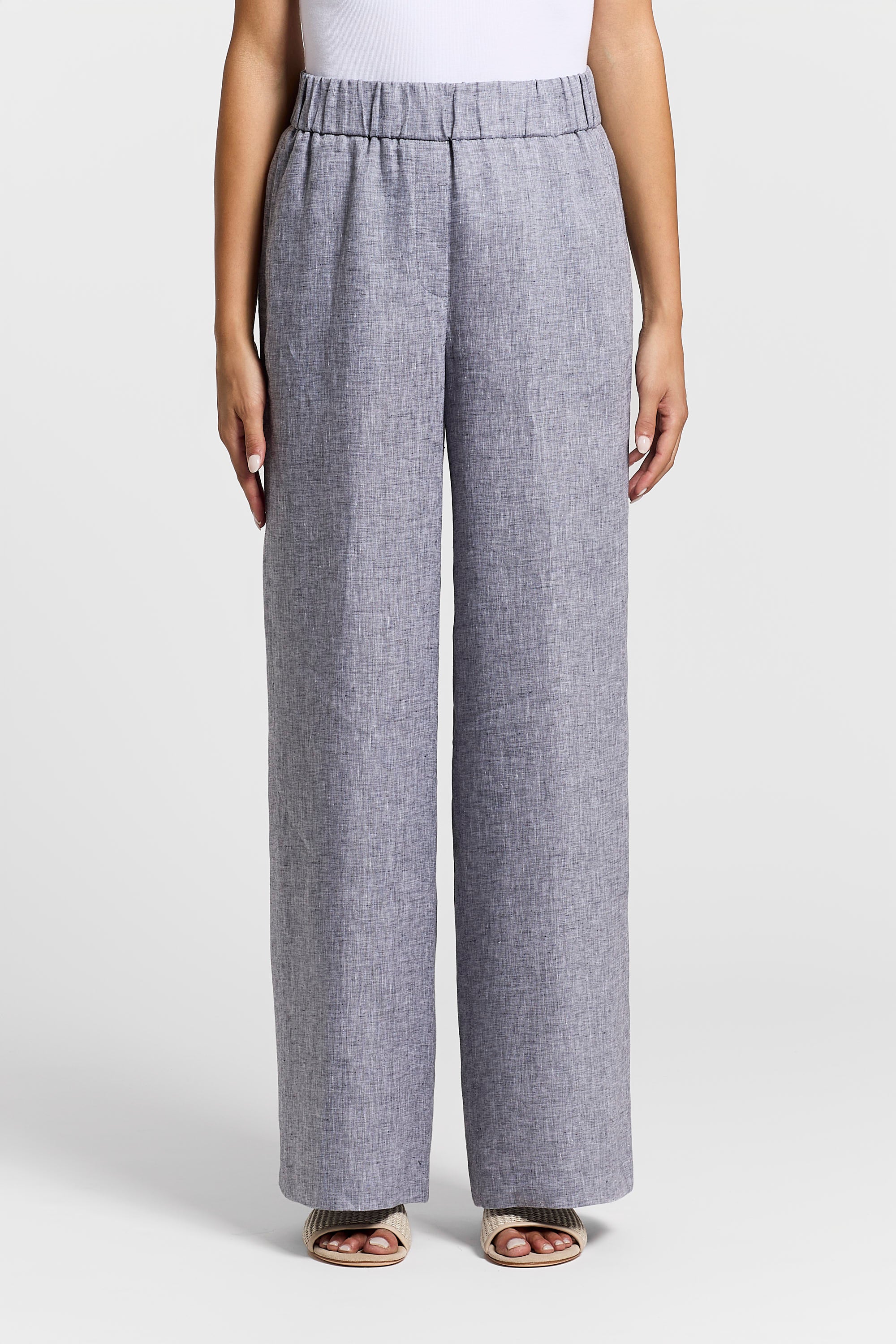Lightweight pure linen canvas trousers | Peserico