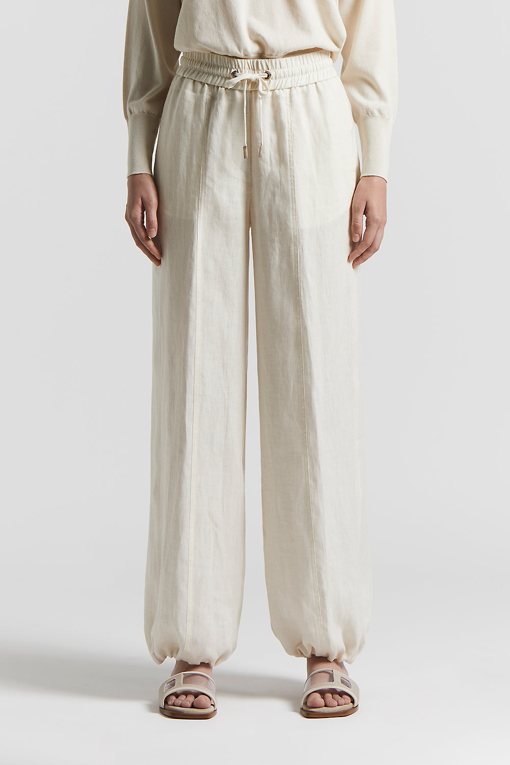 Light and fresh pure linen trousers | Peserico