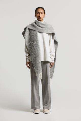 Peach-finish cotton twill trousers