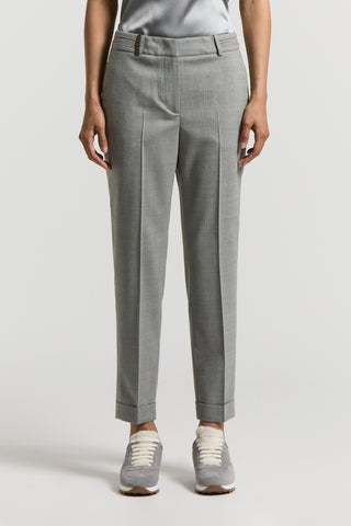 Technical wool flannel trousers