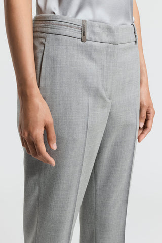 Technical wool flannel trousers