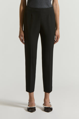 Double technical fabric cigarette trousers