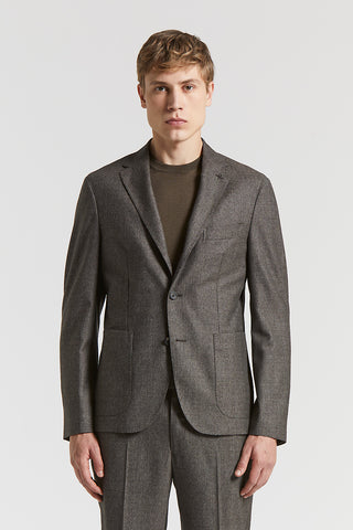 Single-breasted Zegna mouliné wool blazer