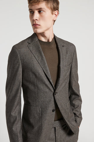 Single-breasted Zegna mouliné wool blazer