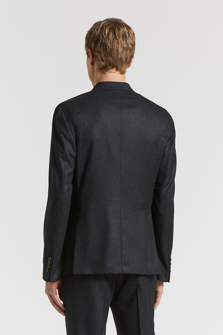 Double-breasted wool flannel blazer