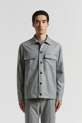 Wool flannel overshirt