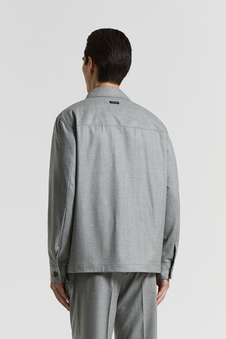 Wool flannel overshirt