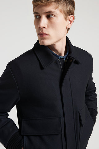 Wool and cashmere bomber jacket