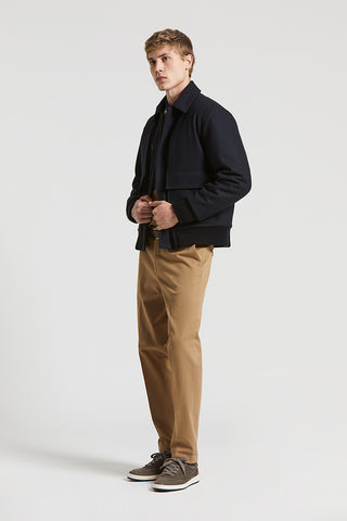 Wool and cashmere bomber jacket