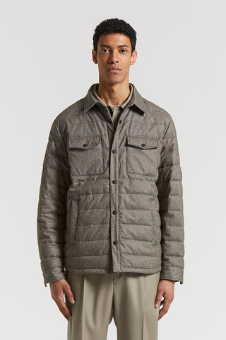 Quilted wool flannel jacket
