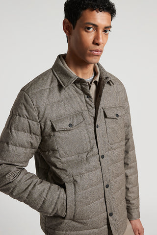 Quilted wool flannel jacket