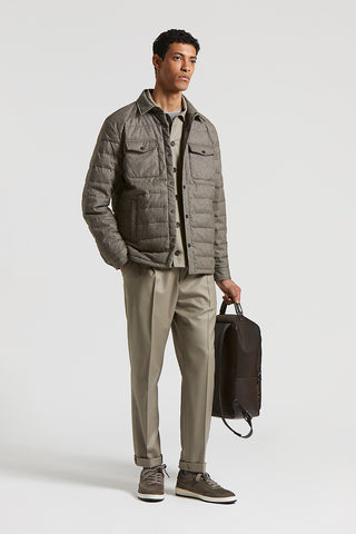 Quilted wool flannel jacket