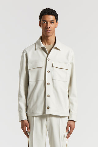 Wool-blend overshirt