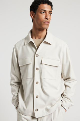 Wool-blend overshirt
