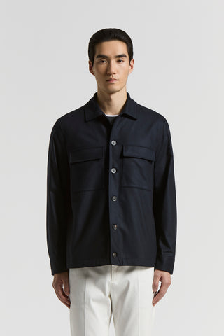Wool-blend overshirt