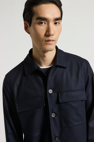 Wool-blend overshirt