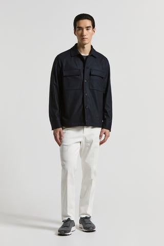 Wool-blend overshirt