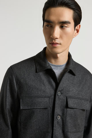 Wool-blend overshirt