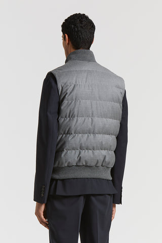 Bi-material suede vest