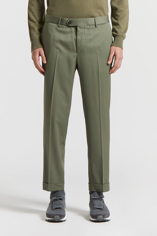 Technical wool gabardine trousers
