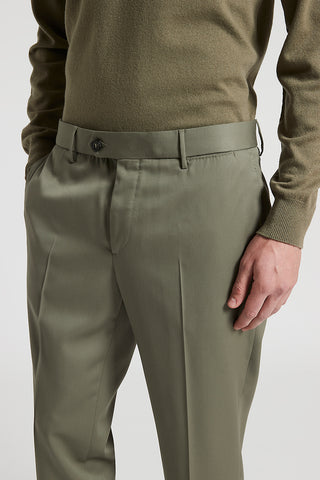 Technical wool gabardine trousers