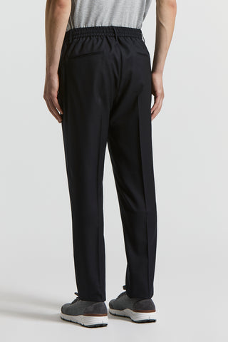 Pure virgin wool flannel trousers