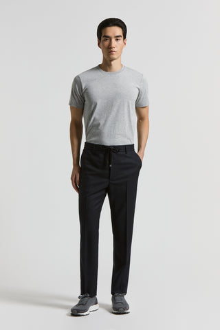 Pure virgin wool flannel trousers