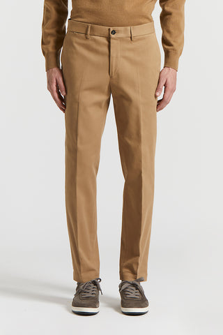 Peach-hand cotton gabardine chinos
