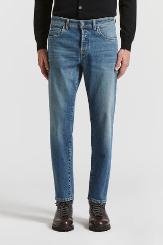 Regular-fit light wash denim jeans